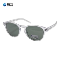 High Quality Handmade Transparent Round Fashion Acetate CE UV400 Sunglasses